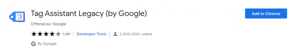 estensione di Chrome Tag Assistant